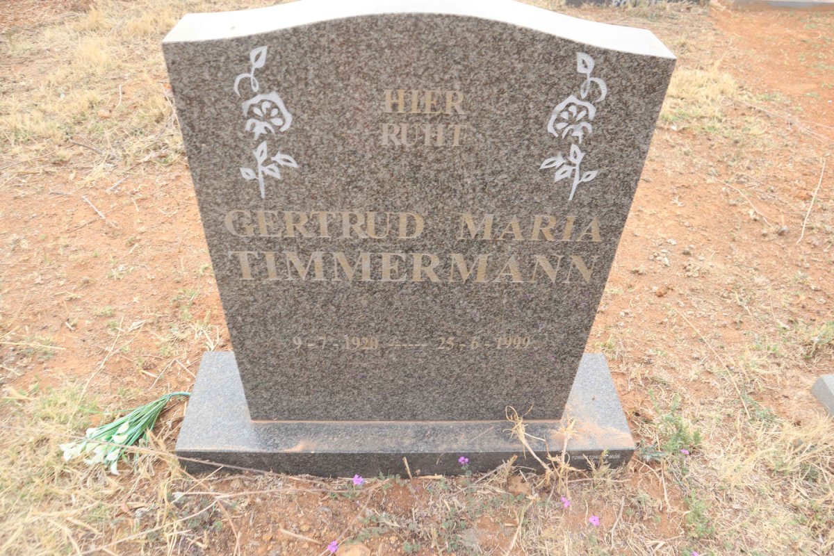 TIMMERMANN Gertrud Maria 1920-1999
