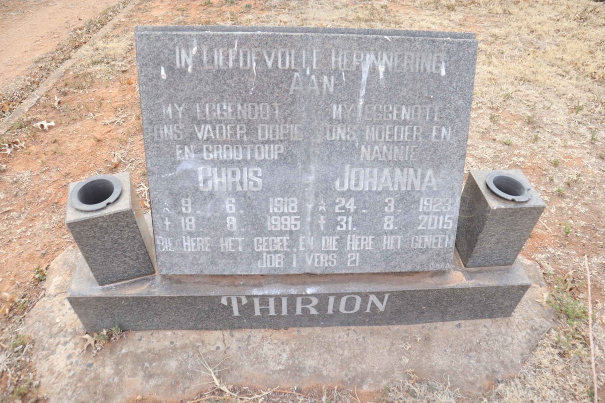 THIRION Chris 1918-1995 & Johanna 1923-2015