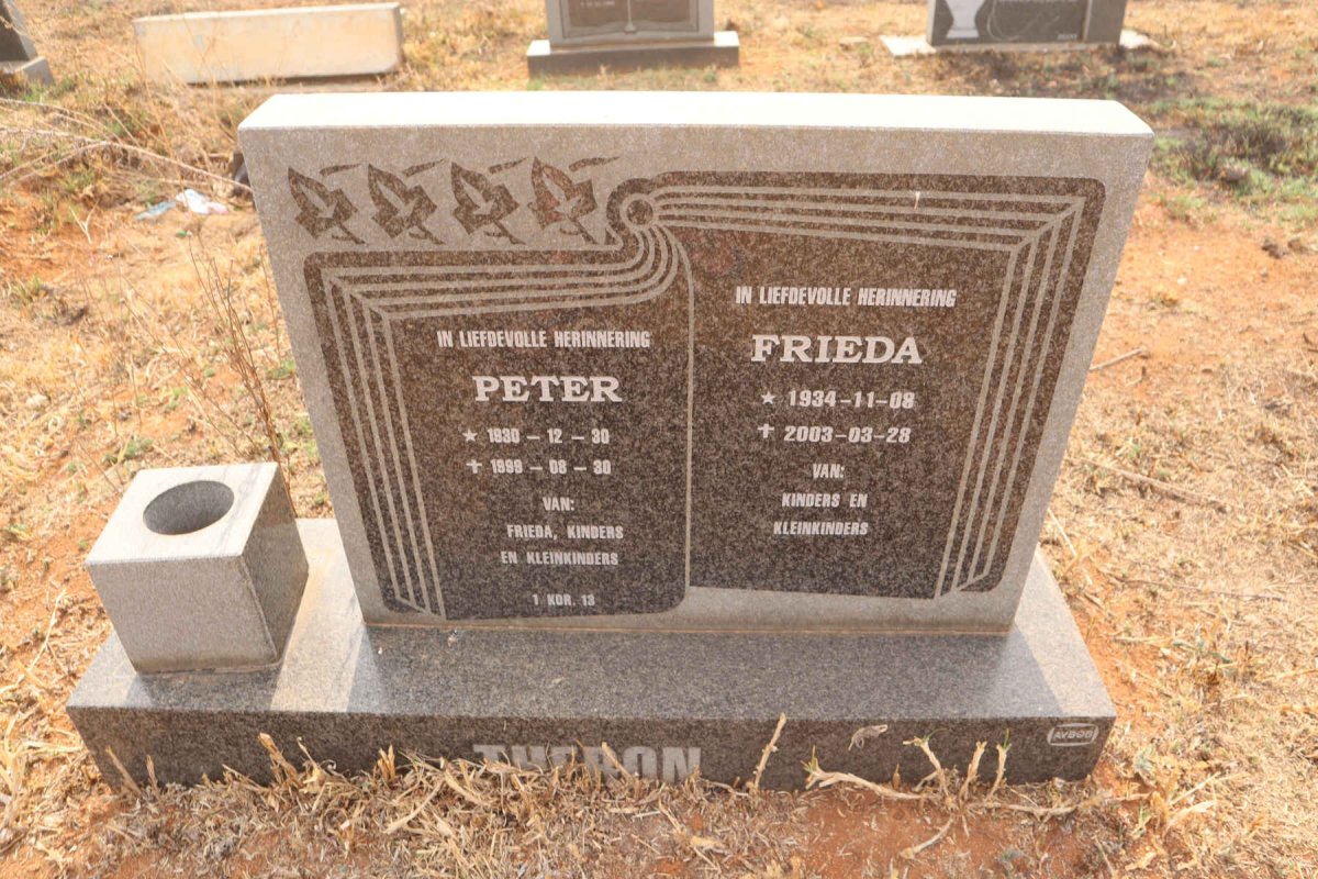 THERON Peter 1930-1999 & Frieda 1934-2003