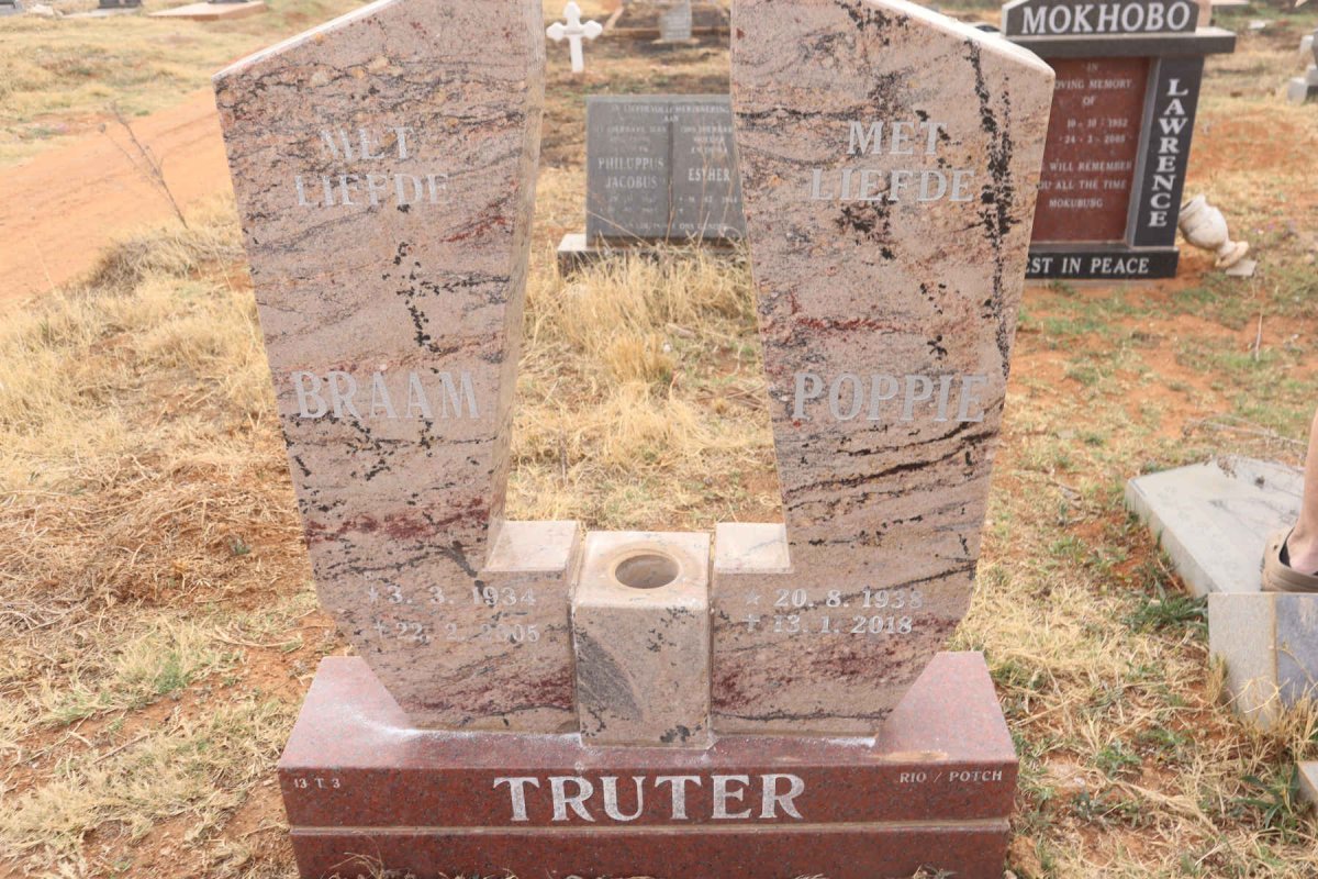 TRUTER Braam 1934-2005 & Poppie 1938-2018