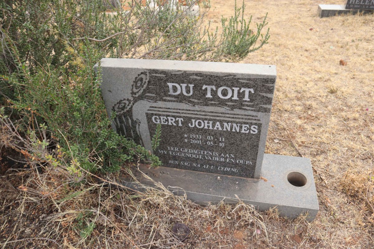 TOIT Gert Johannes, du 1933-2001