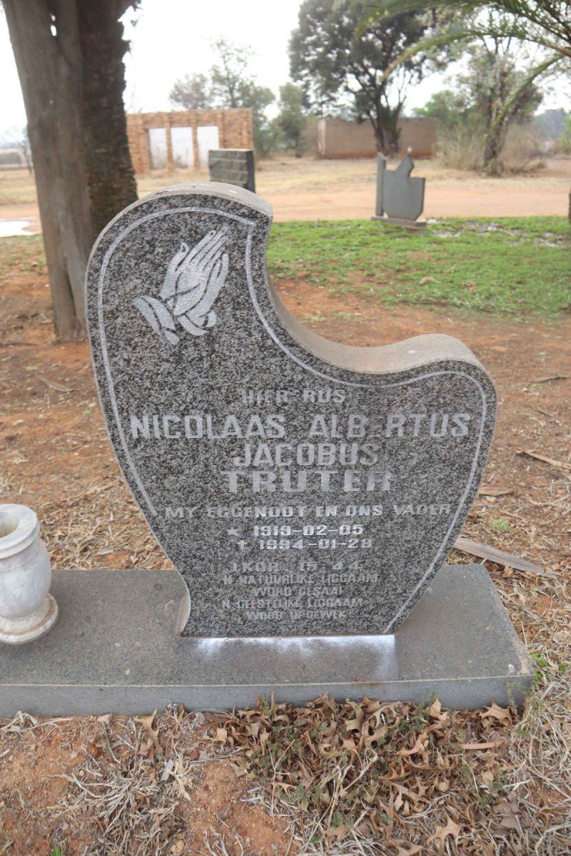 TRUTER Nicolaas Albertus Jacobus 1919-1994