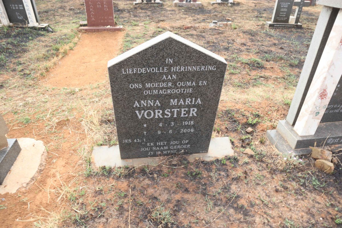 VORSTER Anna Maria 1918-2006