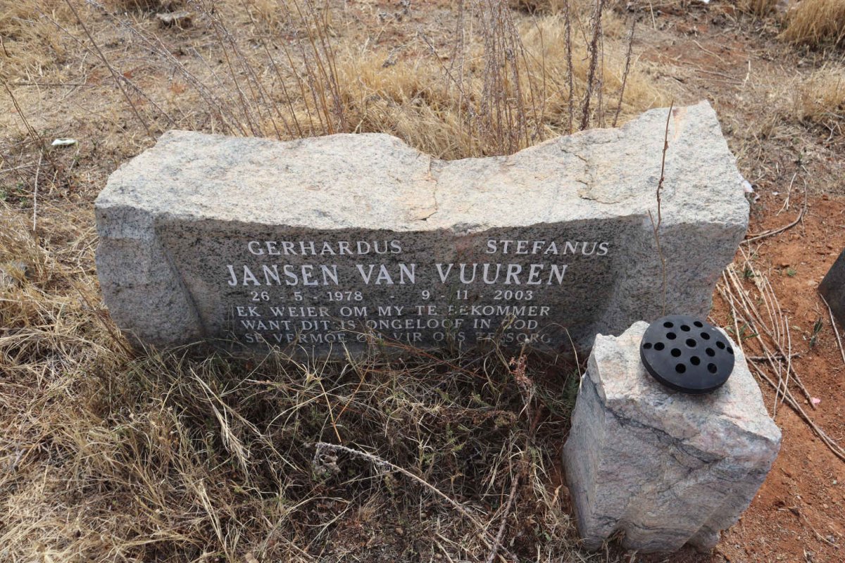 VUUREN Gerhardus Stefanus, Jansen van 1978-2003