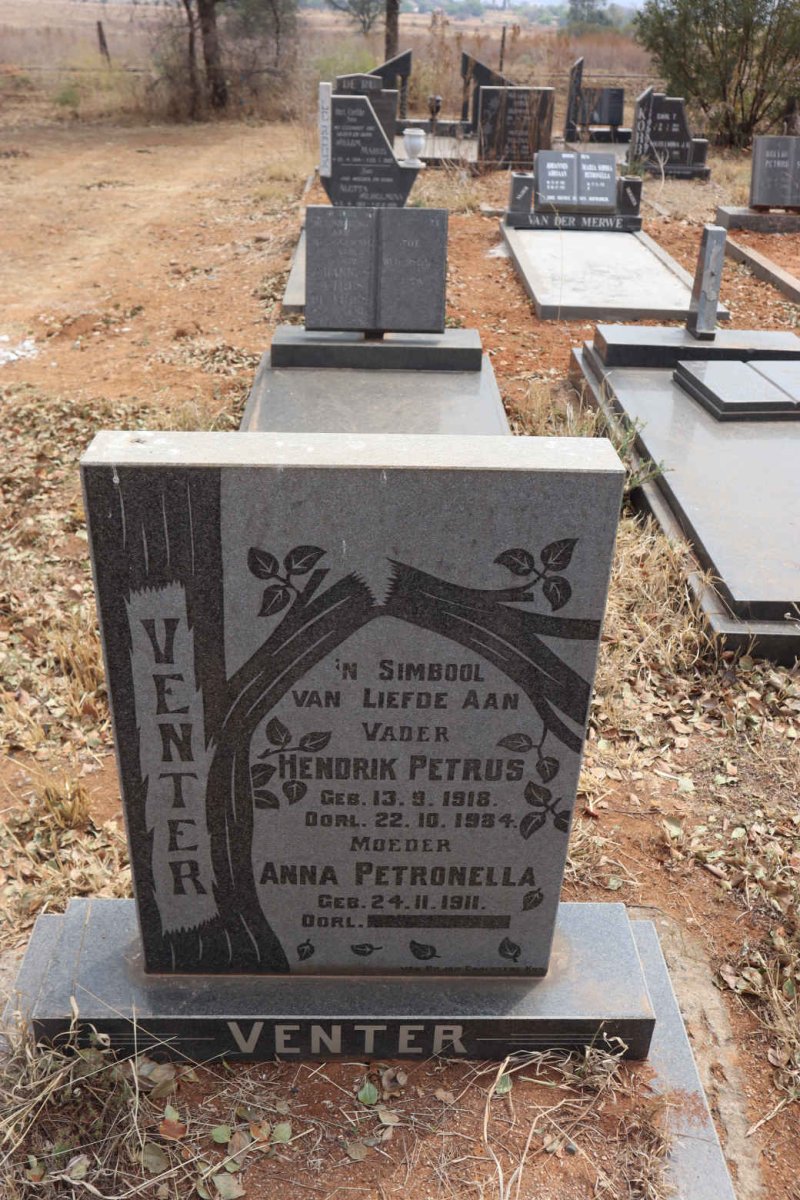 VENTER Hendrik Petrus 1918-1984 & Anna Petronella 1911-