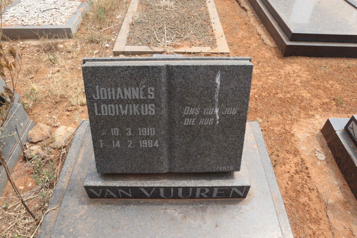 VUUREN Johannes Lodiwikus, van 1910-1984