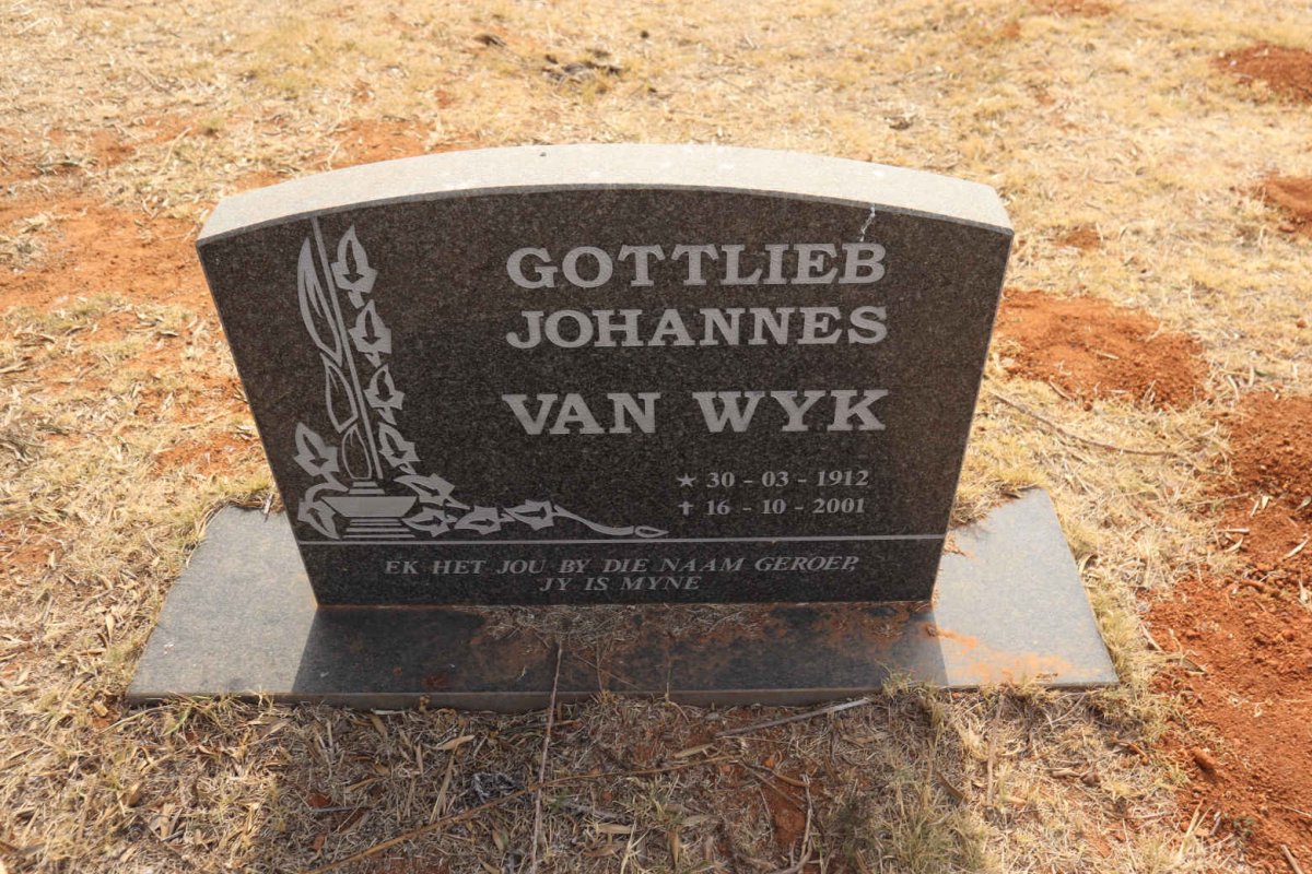 WYK Gottlieb Johannes, van 1912-2001