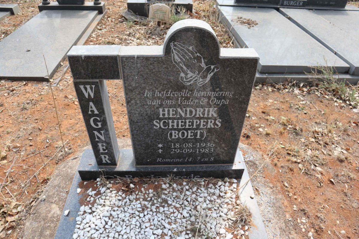 WAGNER Hendrik Scheepers 1936-1983