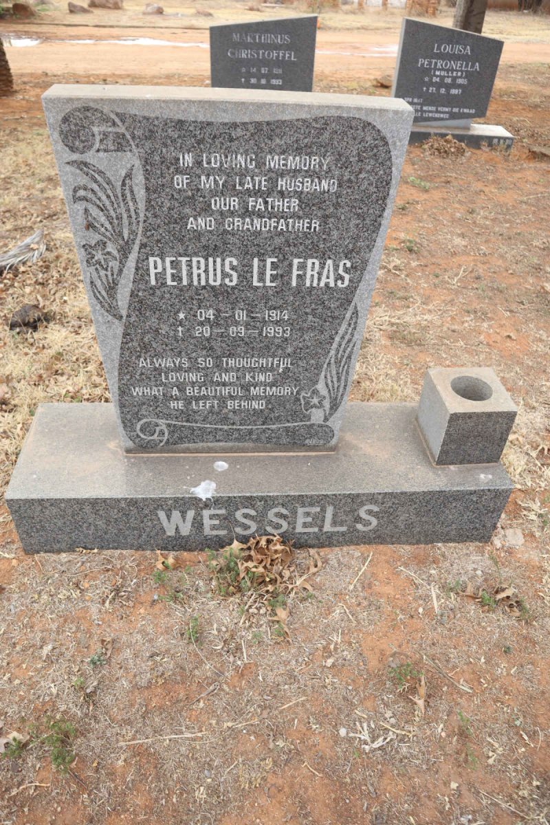 WESSELS Petrus le Fras 1914-1993
