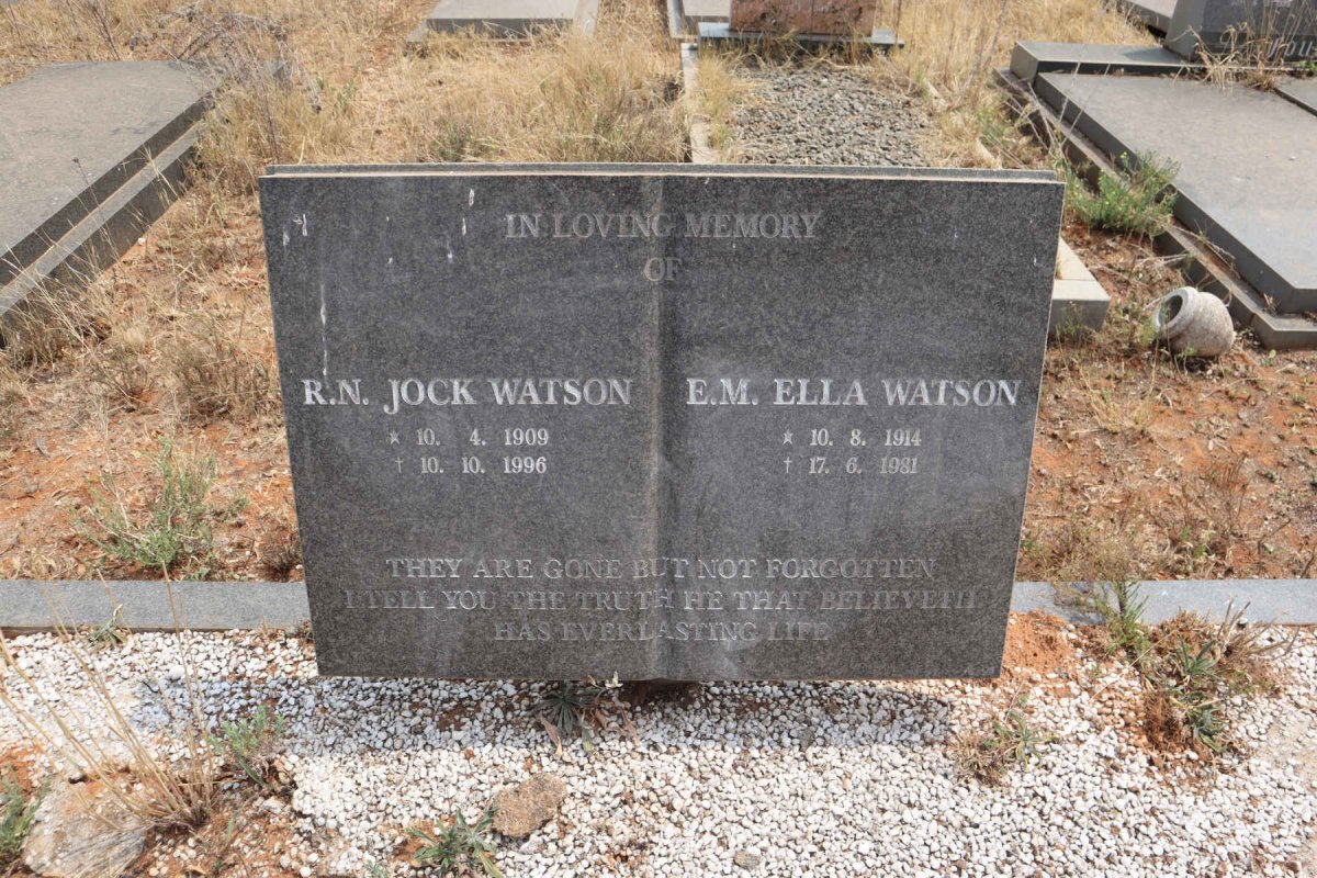 WATSON R.N. 1909-1996 & E.M. 1914-1981