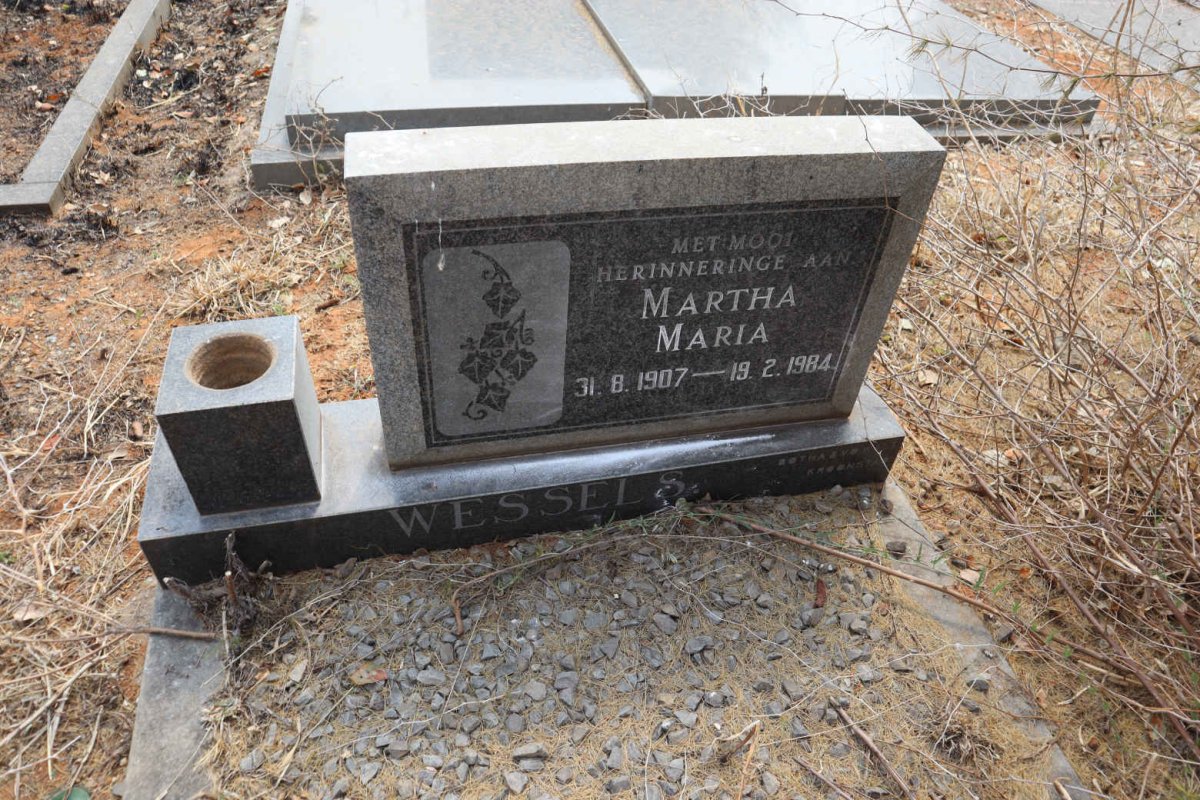 WESSELS Martha Maria 1907-1984