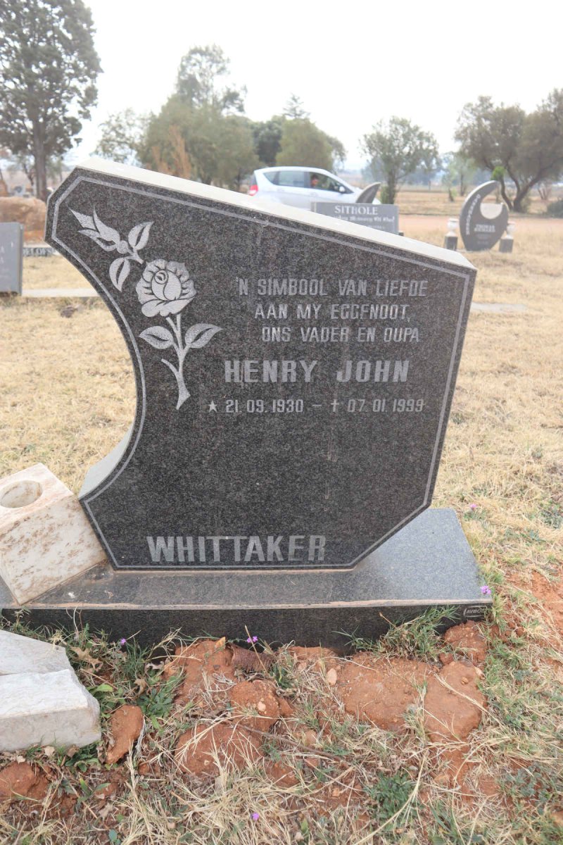 WHITTAKER Henry John 1930-1999