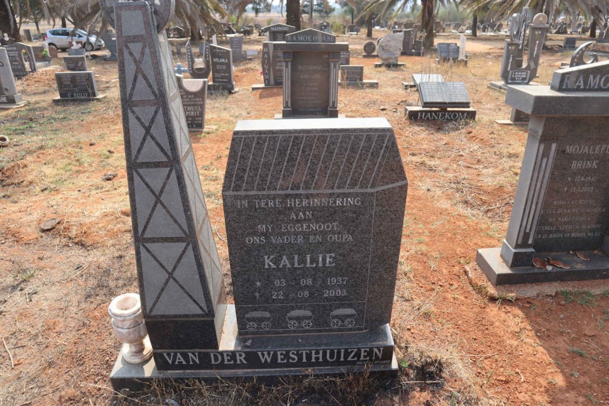 WESTHUIZEN Kallie, van der 1937-2003