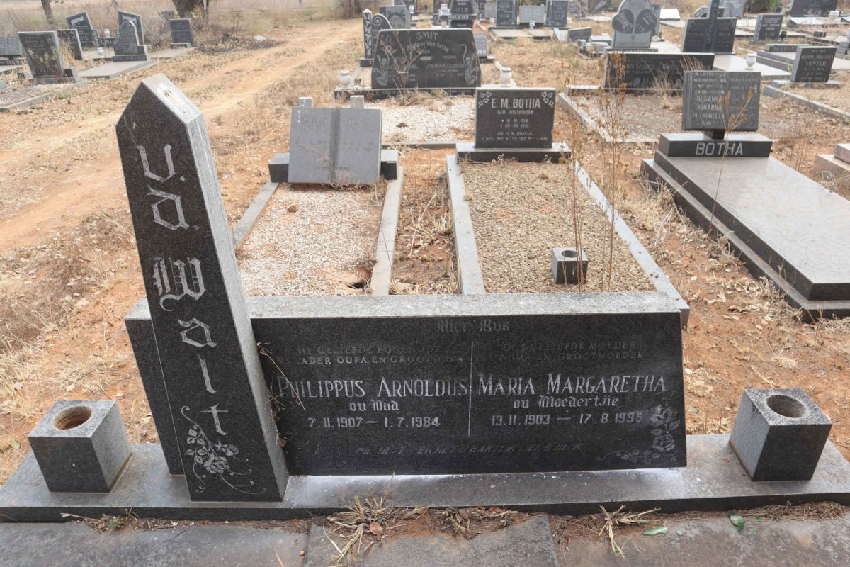 WALT Philippus Arnoldus, v.d. 1907-1984 & Maria Margaretha 1903-1995