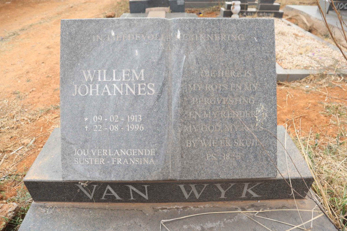 WYK Willem Johannes, van 1913-1996