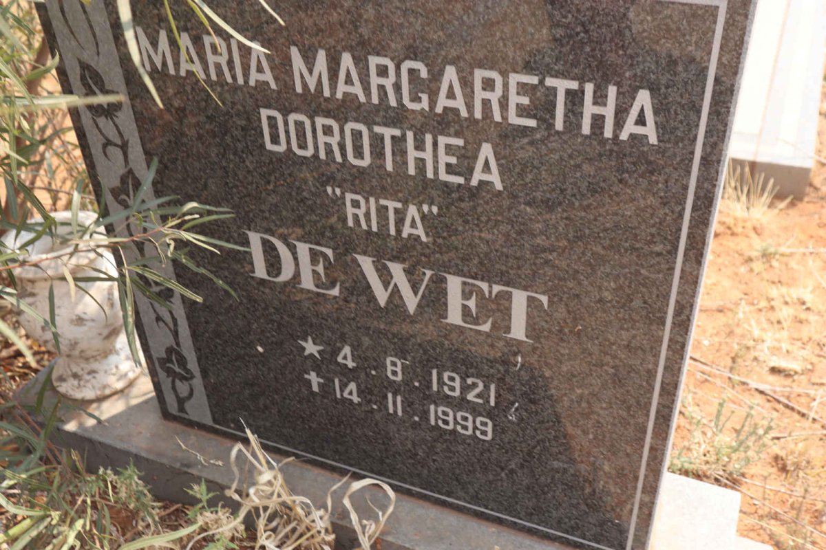 WET Maria Margaretha Dorothea, de 1921-1999