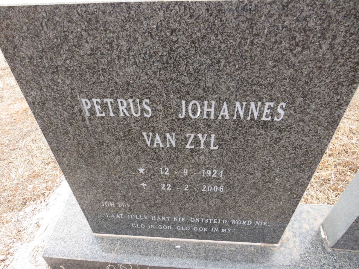 ZYL Petrus Johannes, van 1924-2006