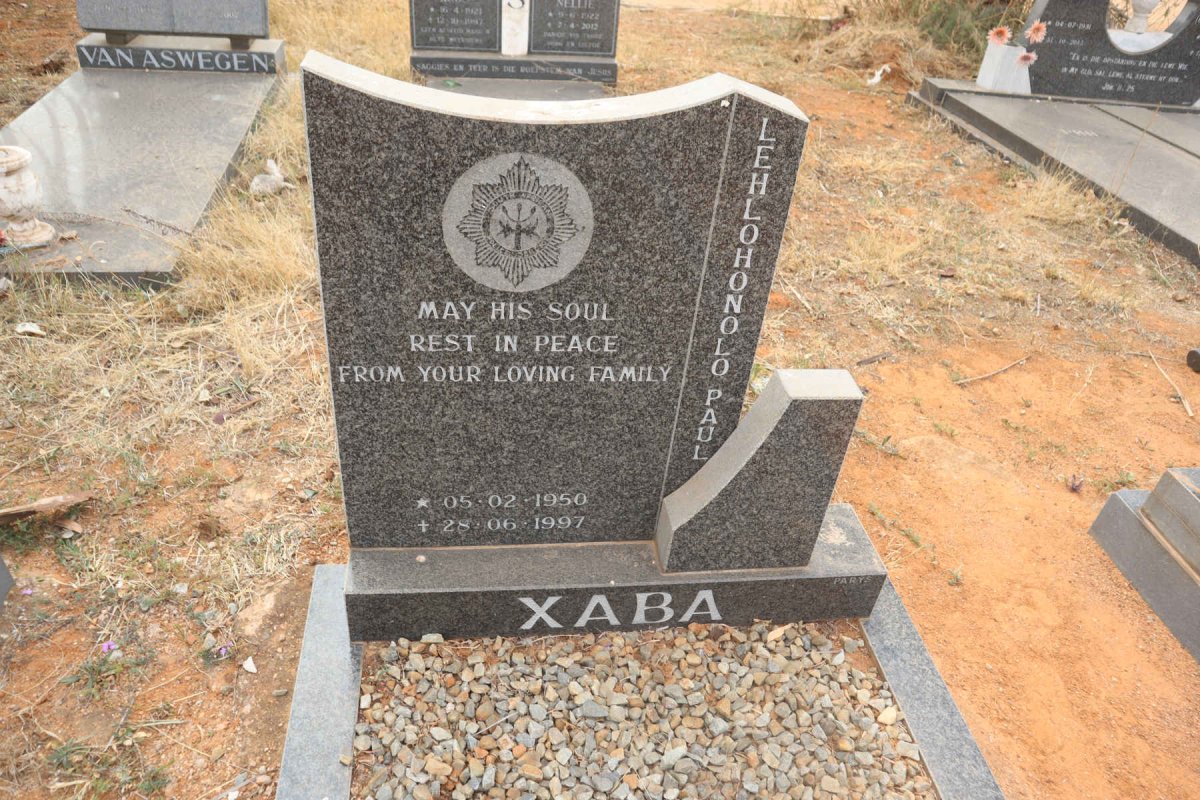 XABA Lehlohonolo Paul 1950-1997