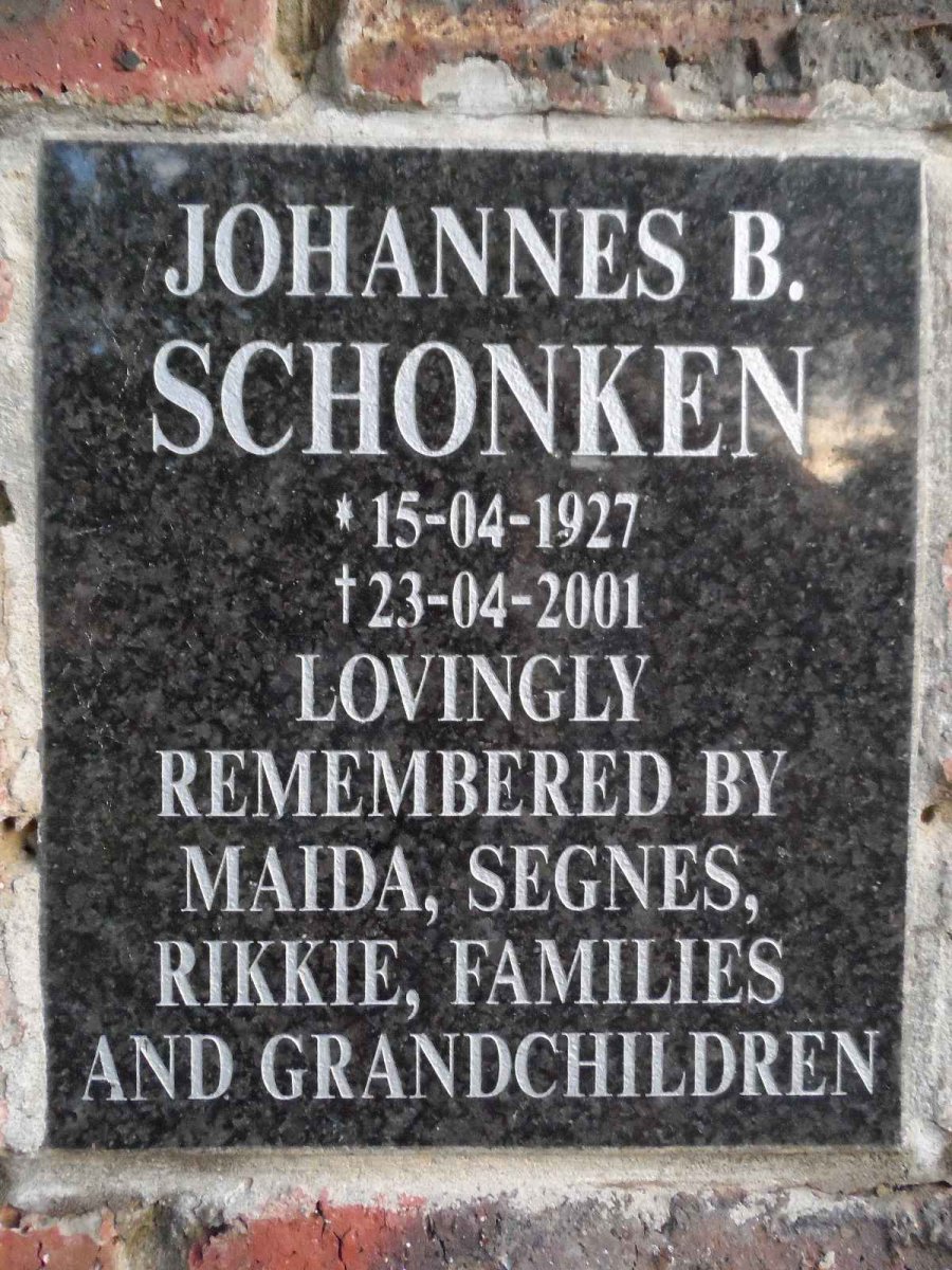 SCHONKEN Johannes B. 1927-2001