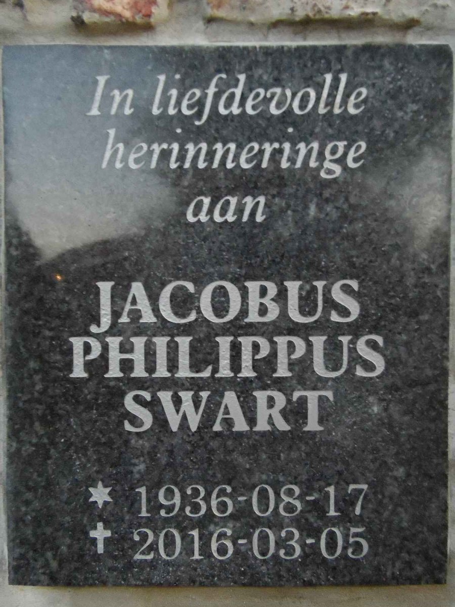 SWART Jacobus Philippus 1936-2016