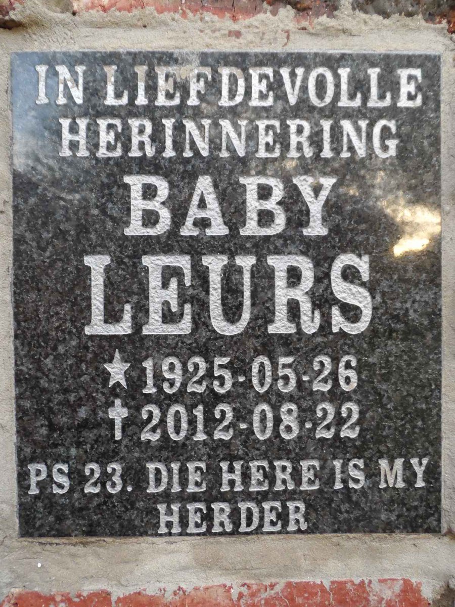 LEURS Baby 1925-2012