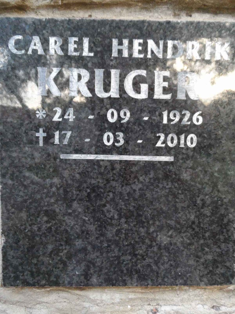 KRUGER Carel Hendrik 1926-2010