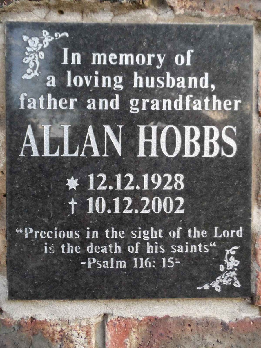 HOBBS Allan 1928-2002