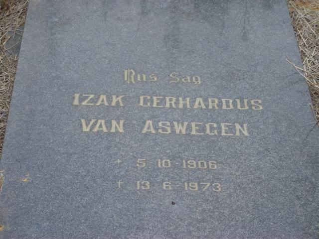 ASWEGEN Izak Gerhardus, van 1906-1973