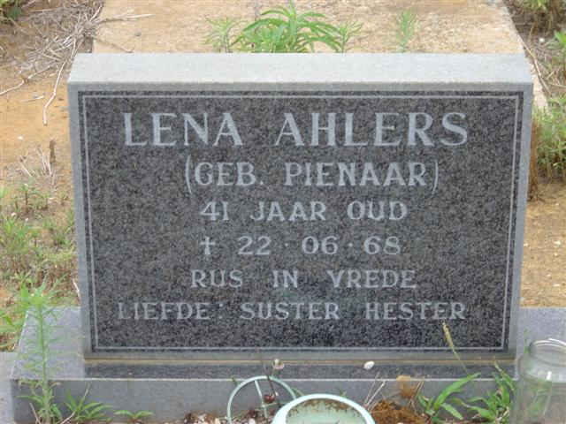 AHLERS Lena nee PIENAAR -1968