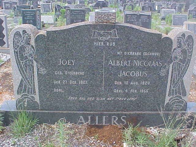 ALLERS Albert Nicolaas Jacobus 1920-1955 &amp; Joey STEENBERG 1827-