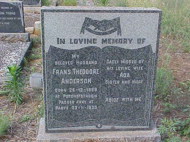 ANDERSON Frans Theodore 1868-1955