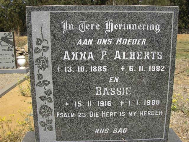 ALBERTS Anna P. 1885-1982 :: ALBERTS Bassie 1916-1988