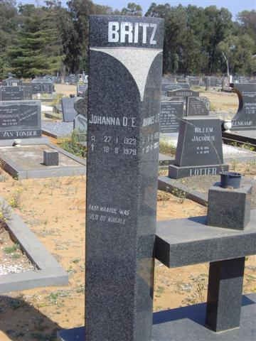 BRITZ Johanna D.E. 1923-1979