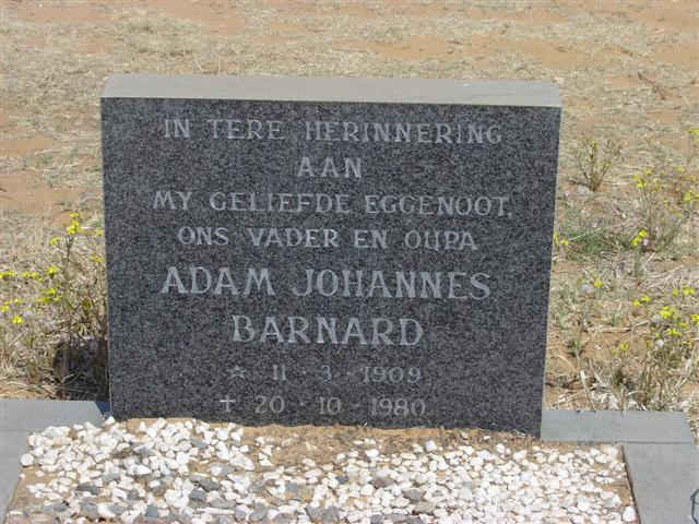 BARNARD Adam Johannes 1909-1980
