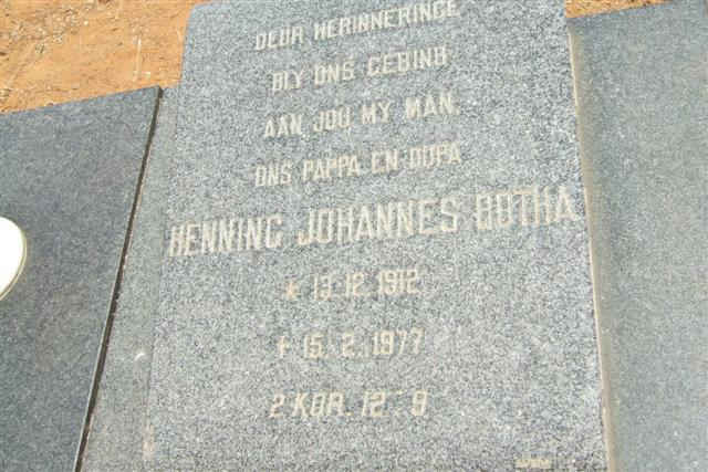 BOTHA Henning Johannes 1912-1977