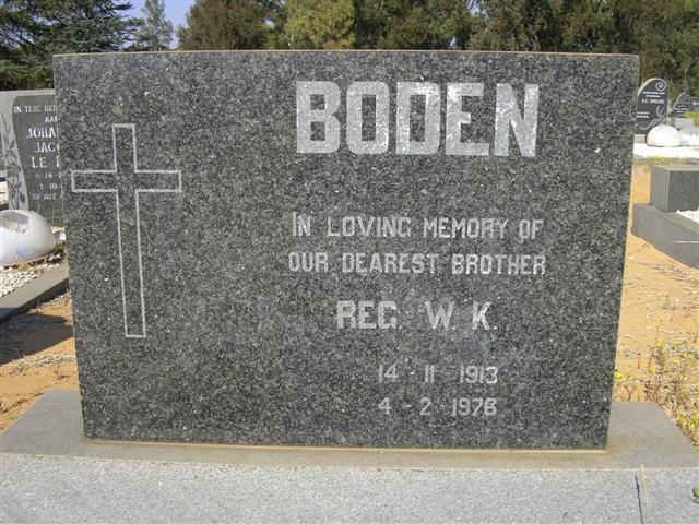 BODEN W.K. 1913-1976