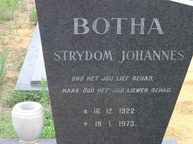 BOTHA Strydom Johannes 1922-1973