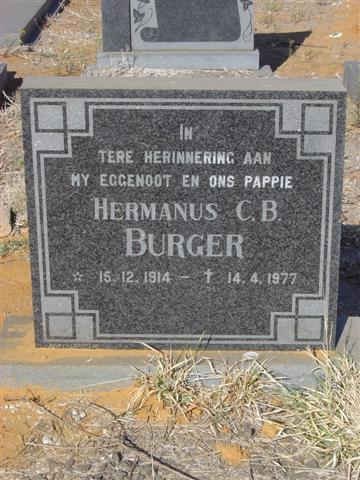 BURGER Hermanus C.B. 1914-1977