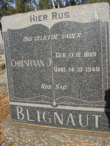 BLIGNAUT Christiaan J. 1889-1948