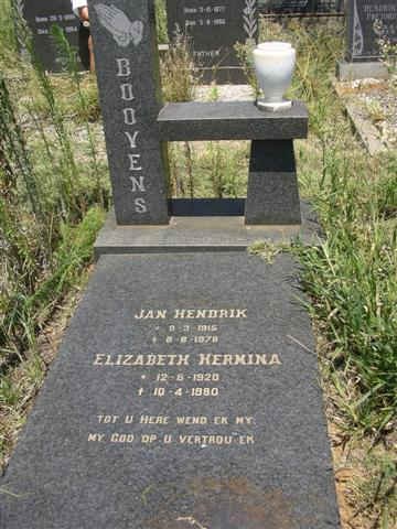 BOOYENS Jan Hendrik 1915-1978 &amp; Elizabeth Hendrina 1920-1980