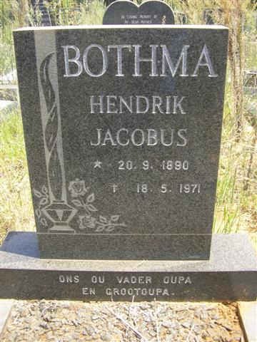 BOTHMA Hendrik Jacobus 1890-1971