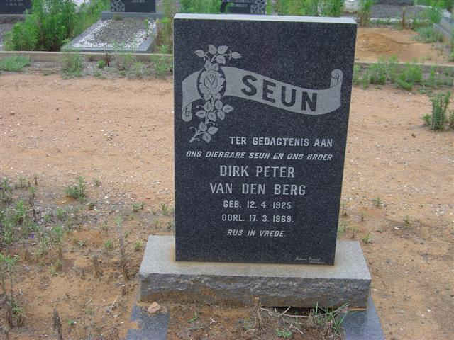 BERG Dirk Pieter, van den 1925-1969