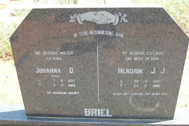 BRIEL Hendrik J.J. 1893-1980 &amp; Johanna D. KOCH 1895-1983