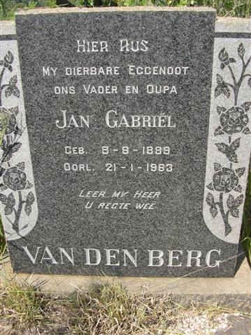BERG Jan Gabriel, van den 1899-1963
