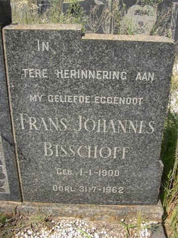 BISSCHOFF Frans Johannes 1900-1962