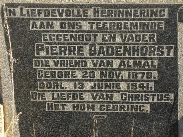 BADENHORST Pierre 1878-1941