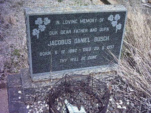 BUSCH Jacobus Daniel 1882-1957