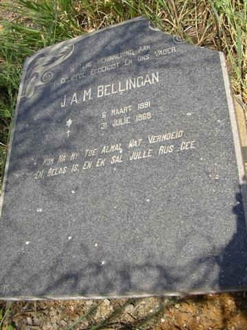 BELLINGAN J.A.M. 1891-1969