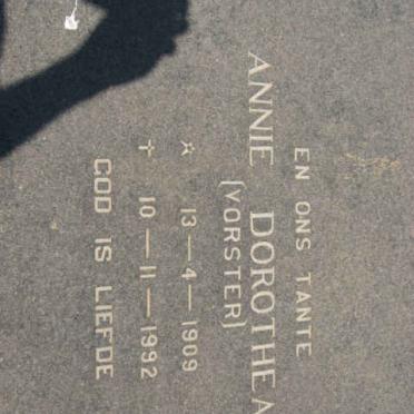 BOUWER Annie Dorothea nee VORSTER 1909-1992