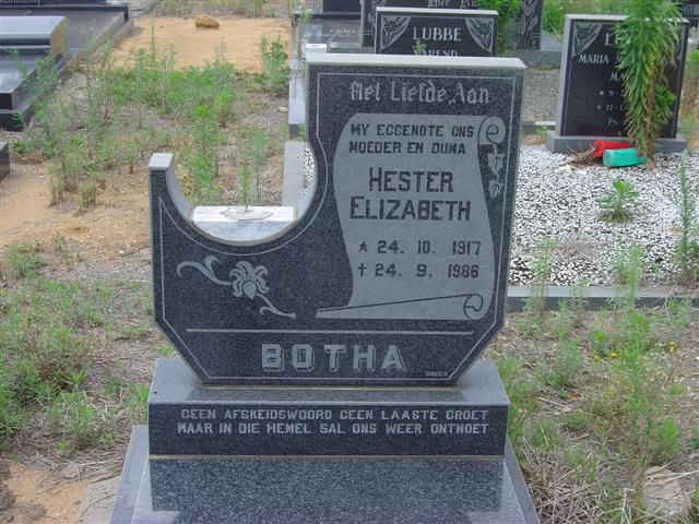 BOTHA Hester Elizabeth 1917-1986